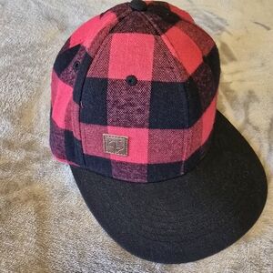 Red and Black Plaid Cap
